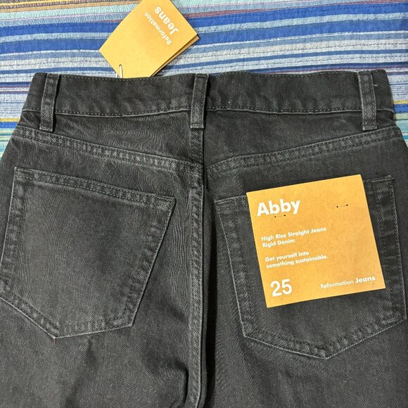 REFORMATION BRAND NEW WITH TAGS Abby High Rise Straight Jeans Size 25 - Picture 10 of 10